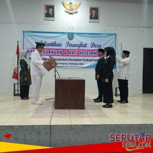Kepala Desa Carangrejo Lantik Dua Perangkat Desa Baru, Camat Kesamben Tekankan Disiplin dan Integritas