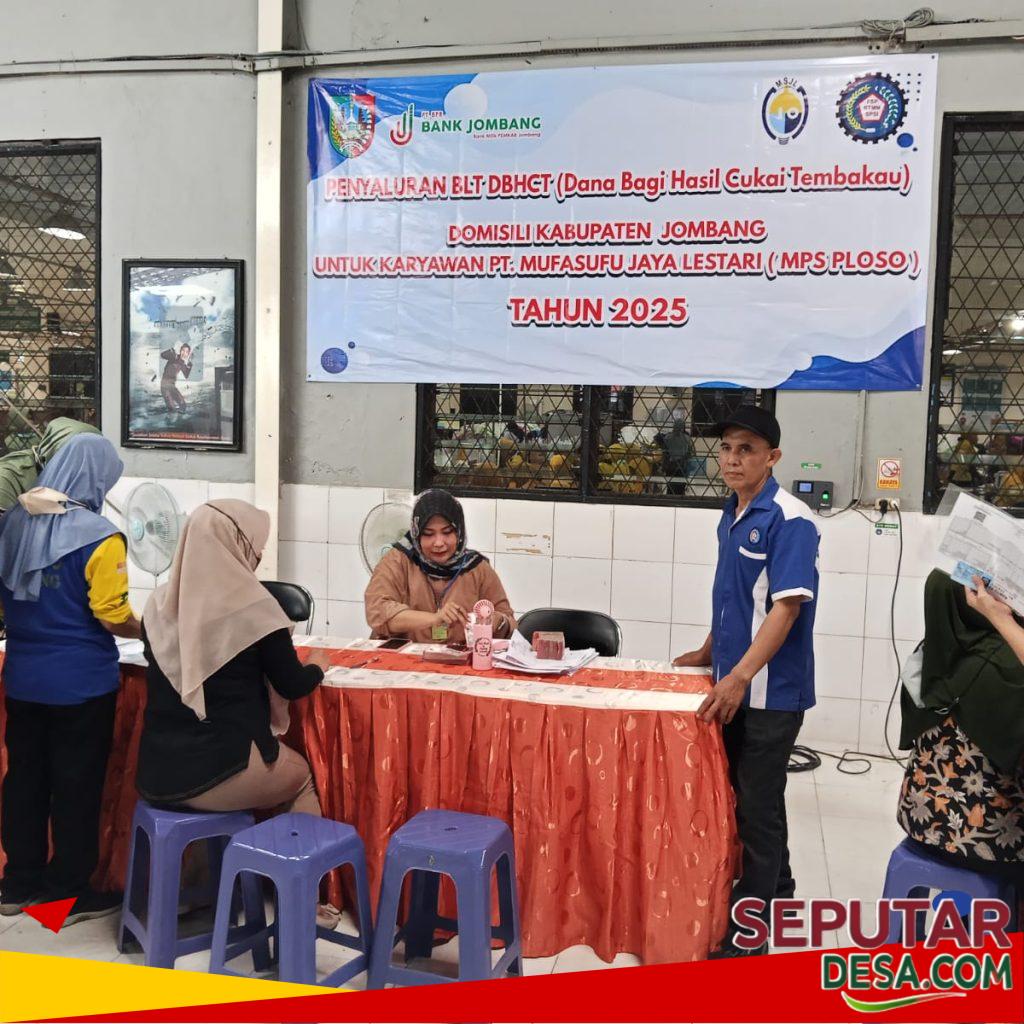 Pemkab Jombang Salurkan BLT DBHCHT 2025 untuk 1.151 Buruh Rokok MPS Ploso