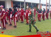 Babinsa Bina Mental Pelajar Dengan Pelatihan Peraturan Baris Berbaris 