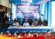 Jelang Nataru Polda Jatim Kembali Musnahkan Barang Bukti 9,3kg Sabu