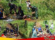 Wujud Nyata Gotong Royong, Babinsa Bersama Warga Bangun Jalan Setapak