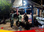 Ciptakan Kondusifitas Wilayah Binaan, Babinsa Patroli Siskamling