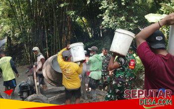 Karya Bakti Mandiri Tahap I 2026, Anggota Koramil Geyer Bersama Masyarakat Gelorakan Semangat Gotong Royong