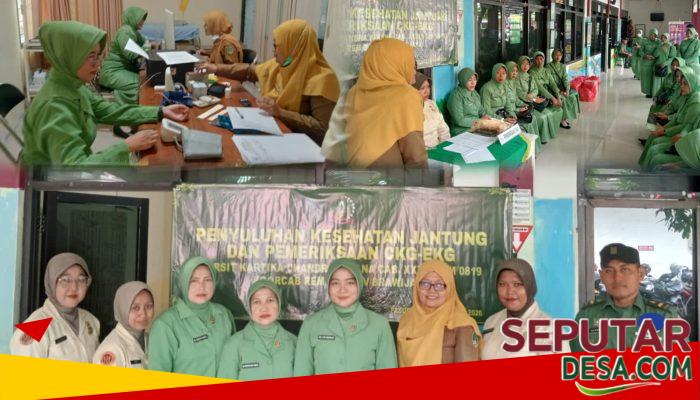 Persit KCK Cabang XXXIII Dim 0819 Gelar Penyuluhan Kesehatan Jantung dan Pemeriksaan CKG–EKG