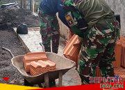 Kemanunggalan TNI-Rakyat, RTLH Dusun Kili Dibangun Penuh Semangat