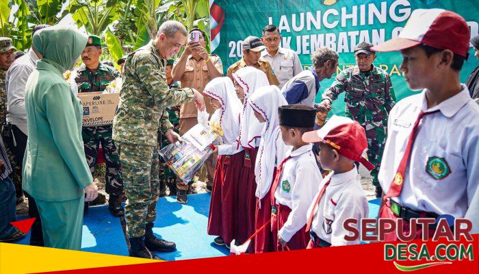 Pangdam V/Brawijaya Hadiri Launching 200 Jembatan Perintis Garuda Bersama Kasad di Nganjuk
