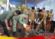 Perkuat Akses Desa, Dandim Dampingi Danrem Ikuti Vicon Ground Breaking Jembatan Garuda