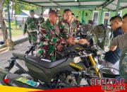 Tegakkan Disiplin dan Cegah Kecelakaan, Staf Intel Kodim Gelar Pemeriksaan Kelayakan Kendaraan