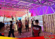 Polsek Sedati dan TNI Tutup Lokasi Judi Sabung Ayam