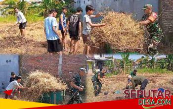 Sinergi Babinsa dan Karang Taruna, Lapangan Voli Baru Hadir di Karangketug
