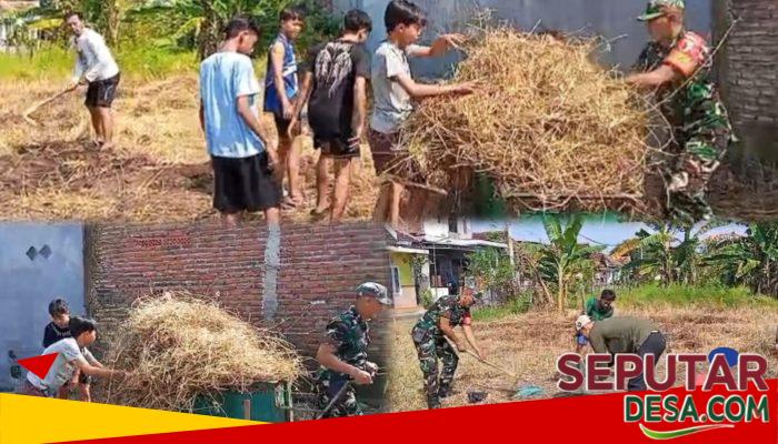 Sinergi Babinsa dan Karang Taruna, Lapangan Voli Baru Hadir di Karangketug