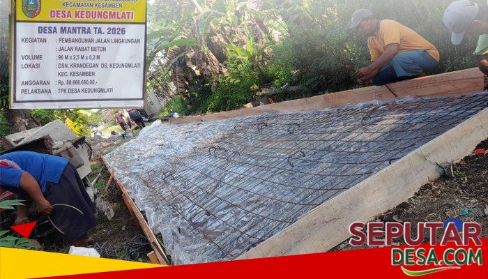 Pemdes Kedungmlati Bangun Jalan Rabat Beton di Dusun Krandegan, Dukung Akses dan Ekonomi Warga