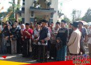 Ribuan Santri Asal Tegal Diberangkatkan ke Lirboyo Kediri, 14 Bus Berangkat dari Masjid Agung Slawi