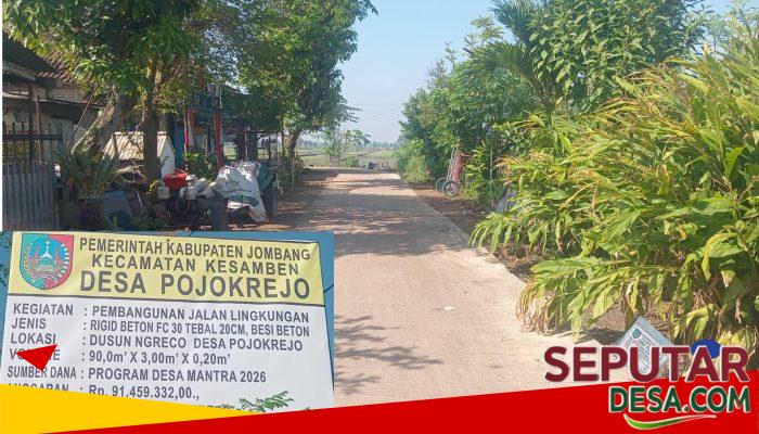 Pemdes Pojokrejo Rampungkan Jalan Rigid Beton di Dusun Ngerco, Akses Warga Kini Lebih Mantap