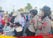 Polwan Polresta Sidoarjo Humanis dalam Pengamanan Car Free Day Alun-alun