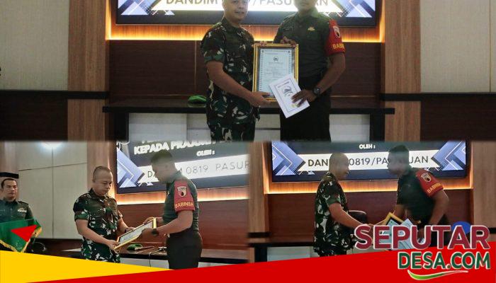 Dandim 0819 Pasuruan Beri Penghargaan Babinsa Grati, Aksi Heroik Gagalkan Curanmor Jadi Teladan Prajurit