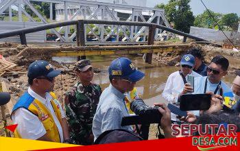 Kapten Inf Kariono Dampingi Kunjungan Menteri PUPR Tinjau Pembangunan Jembatan BOK Wedi