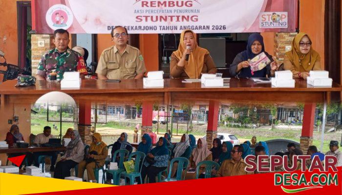 Sinergi Lintas Sektor, Babinsa Sekarjoho Kawal Program Percepatan Penurunan Stunting