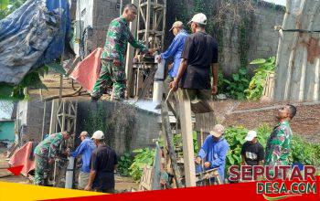 Pastikan Program TNI Manunggal Air Tepat Sasaran, Danramil Rejoso Tinjau Langsung Pengeboran Air di Arjosari
