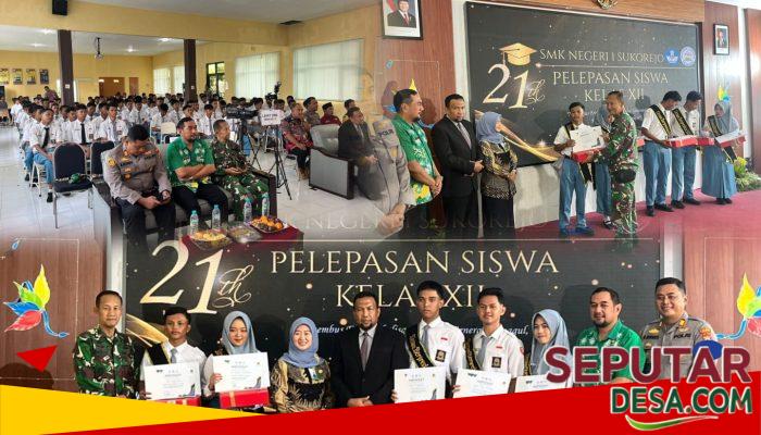 Danramil Sukorejo Hadiri Pelepasan 443 Siswa SMKN 1 Sukorejo, Kelulusan Capai 100 Persen
