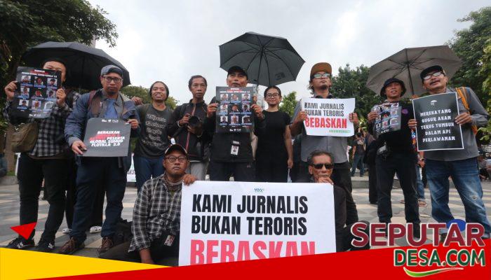 Jurnalis Indonesia Ditahan Israel, Komunitas Pers Surabaya Gelar Aksi Solidaritas