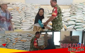 Ringankan Beban Warga, Babinsa Dampingi Distribusi Bantuan Pangan Nasional