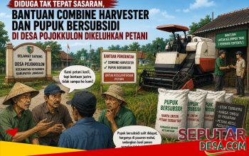 Diduga Tak Tepat Sasaran, Bantuan Combine Harvester dan Pupuk Bersubsidi di Desa Pojokkulon Dikeluhkan Petani