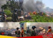 Sigap Amankan Lokasi Kebakaran, Babinsa Gempol Bersinergi dengan Tim Pemadam Cegah Meluasnya Api