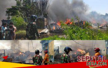 Sigap Amankan Lokasi Kebakaran, Babinsa Gempol Bersinergi dengan Tim Pemadam Cegah Meluasnya Api