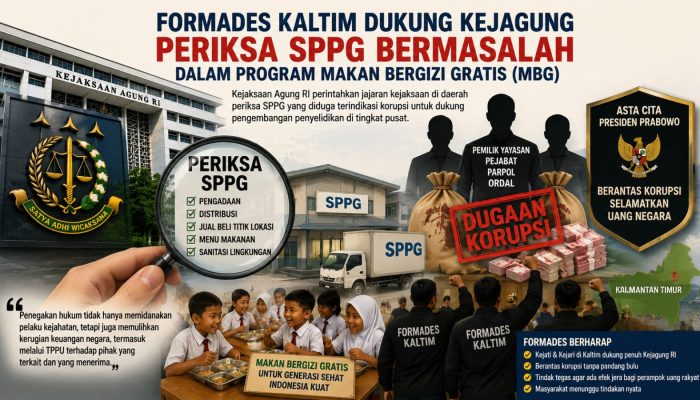 FORMADES Kaltim Dukung Kejagung Periksa SPPG Bermasalah dalam Program MBG