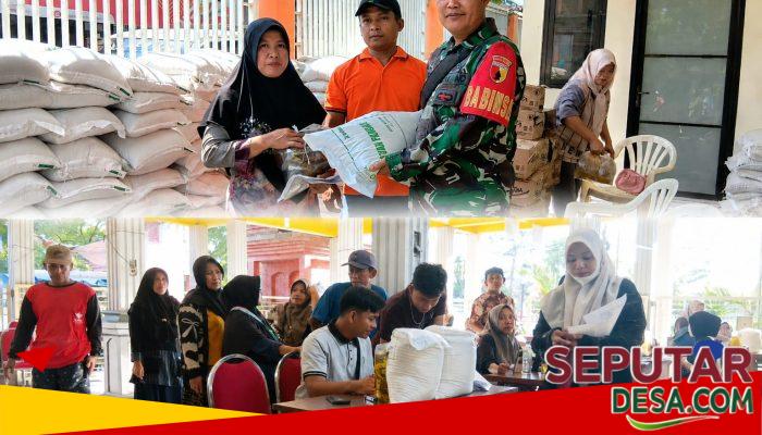 Ribuan Warga Rowogempol Terima Bantuan Pangan, Babinsa Hadir Jaga Kelancaran Penyaluran