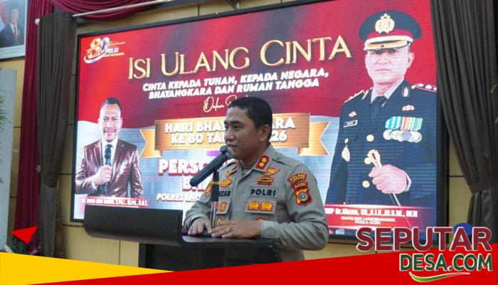 Refleksi Jelang Hari Bhayangkara, Polres Lhokseumawe Gelar Program “Isi Ulang Cinta”