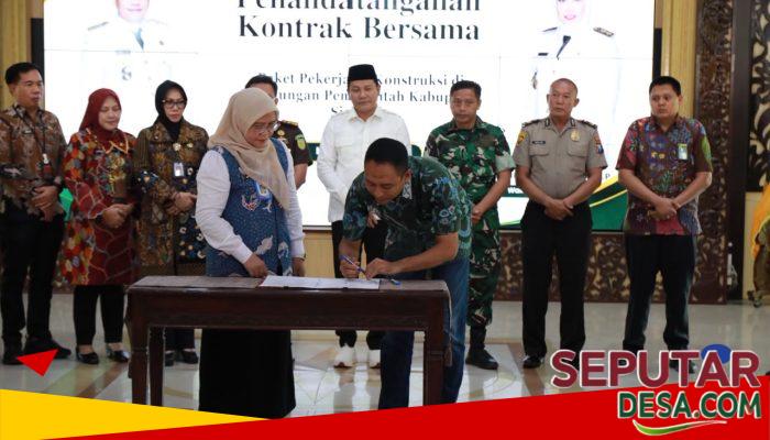 Tindak Lanjuti Arahan KPK, Pemkab Sidoarjo Teken Kontrak Proyek Konstruksi Rp108,5 Miliar dan Perketat Pengawasan