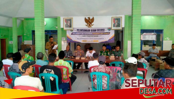 Bati Tuud Koramil 0819/09 Lumbang Hadiri Ujian Seleksi Perangkat Desa Kronto