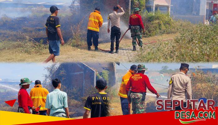 Api Cepat Membesar, Lahan Kosong di Perumahan Citra Lestari Tanggulangin Terbakar, Respons Cepat Babinsa dan Warga Cegah Kebakaran Meluas