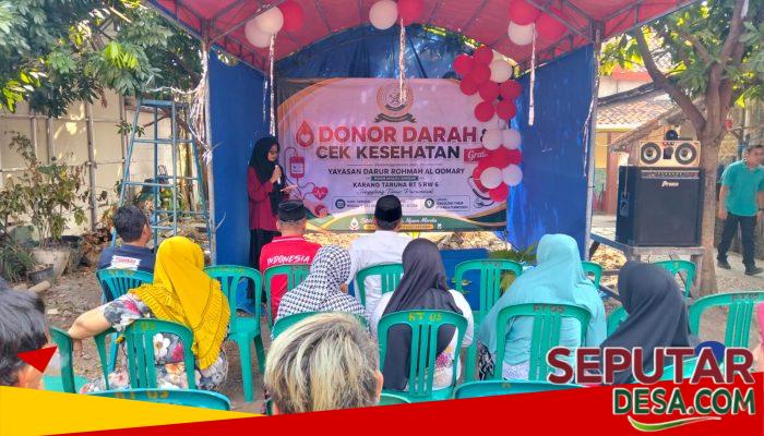 Yayasan Darur Rohmah Al Qomary Gelar Aksi Donor Darah dan Layanan Kesehatan Gratis, Warga Jengglong Timur Padati Lokasi