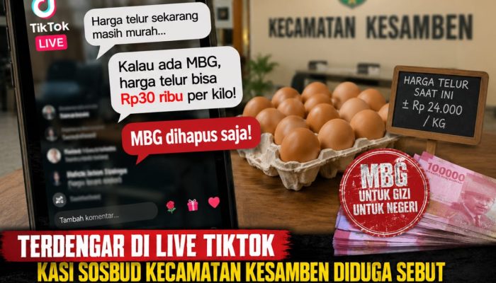 MBG Disebut Bikin Harga Telur Tembus Rp30 Ribu, Terdengar Ucapan “Hapus Saja” dalam Live TikTok Staf Kecamatan Kesamben