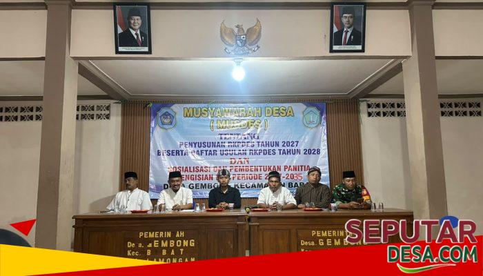 Musdes Gembong Bahas RKPDes 2027 dan Bentuk Panitia Pengisian BPD Periode 2027–2035