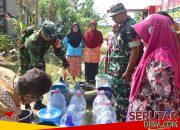 Gelorakan Kemanunggalan Air, Kodim Grobogan Salurkan Air Bersih, Ringankan Beban Warga Terdampak Kemarau.”