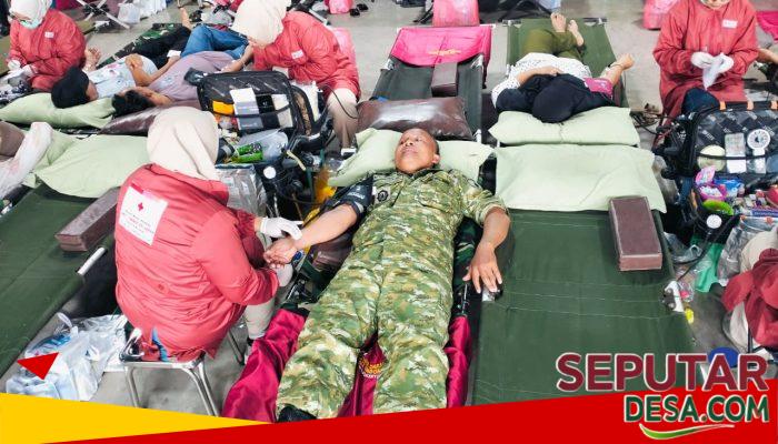 Perkuat Sinergi Sosial, Danramil 0819/20 Gempol Dukung Aksi Donor Darah