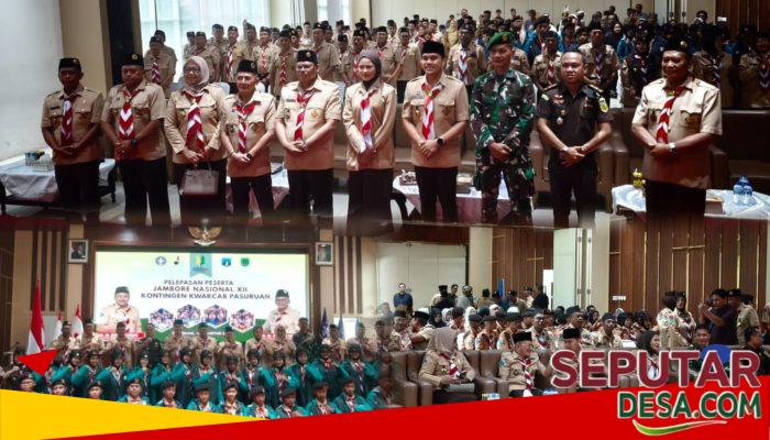 Lepas Kontingen Jambore Nasional XII 2026, Danramil Pandaan: Pramuka Bentuk Generasi Tangguh dan Berkarakter