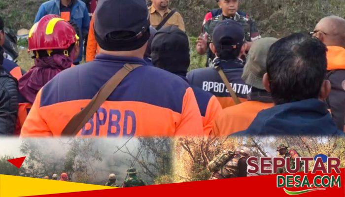 Api Karhutla TNBTS Blok Bungkah dan Mungal Padam, Dandim Pasuruan Pimpin Pengecekan dan Pastikan Personel Tetap Siaga