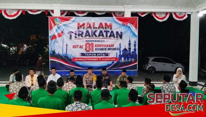 Malam Tirakatan HUT ke-81 RI di Kesamben, Perkuat Persatuan dan Semangat Pelayanan Masyarakat