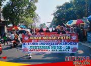 Kirab Merah Putih PNIB di Jombang, Peringati Kemerdekaan dan Sambut Muktamar NU