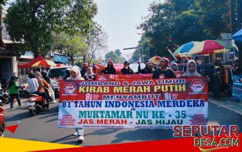 Kirab Merah Putih PNIB di Jombang, Peringati Kemerdekaan dan Sambut Muktamar NU
