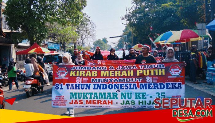Kirab Merah Putih PNIB di Jombang, Peringati Kemerdekaan dan Sambut Muktamar NU