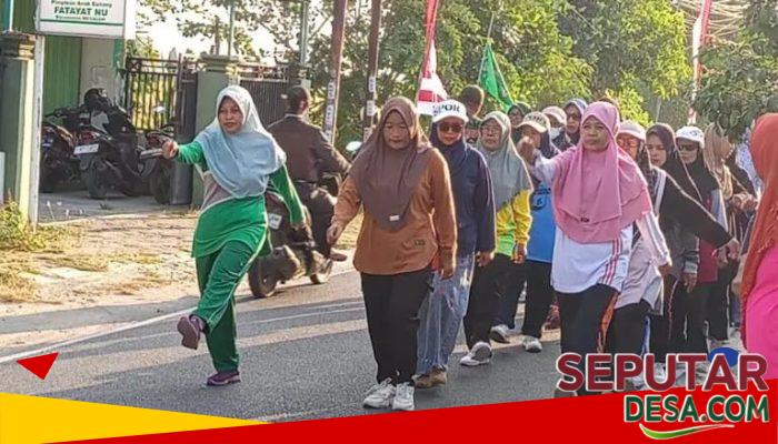 Muslimat NU dan Fatayat NU Megaluh Matangkan Persiapan Gerak Jalan HUT ke-81 RI, GP Ansor Perkuat Kekompakan
