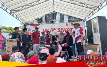 Jalan Sehat HUT ke-81 RI di Desa Megaluh Meriah, Warga Tumpah Ruah hingga Hadiah Motor Listrik
