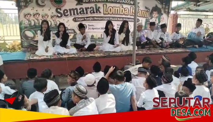 Uniknya Lomba Sholawat di SD Negeri Watudakon, Galon dan Botol Disulap Jadi Alat Pengiring Banjari