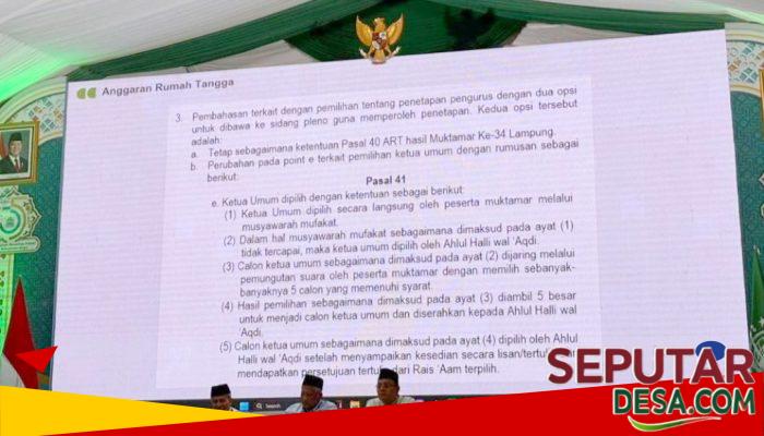 Muktamar NU Ubah Pola Pemilihan Ketua Umum PBNU, Opsi “Berubah” Menang Telak